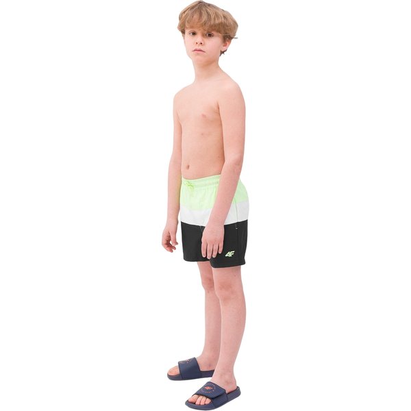 Spodenki kąpielowe chłopięce 4FJWSS24UBDSM065 4F - soczysta zieleń neon