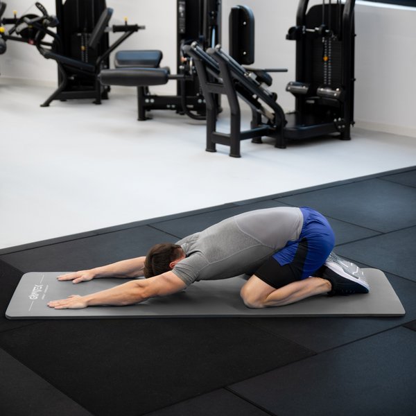 Mata do ćwiczeń gruba, do jogi NBR 1,5 Gymtek - szary