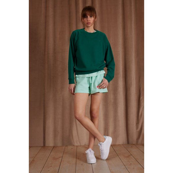 Bluza damska C Logo Relaxed Fit Lightweight Champion - morska zieleń