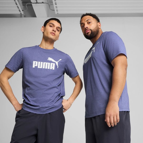Koszulka męska Essentials No.1 Logo Heather Puma - Blue Crystal