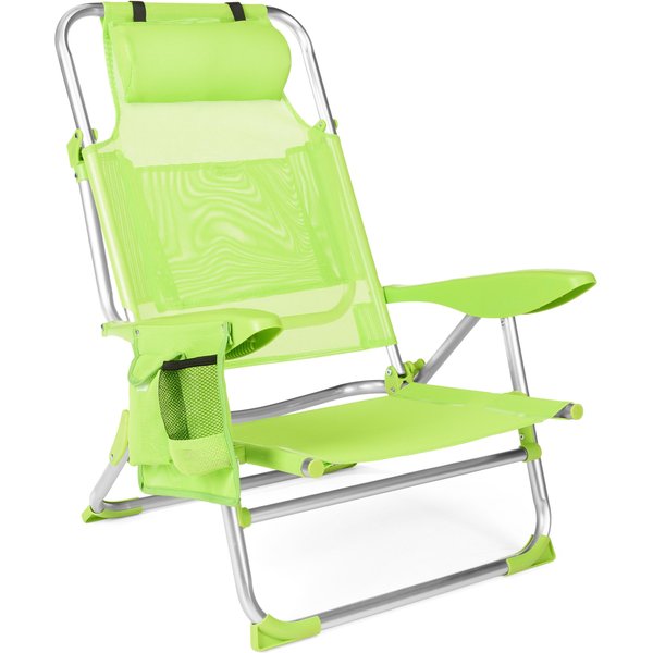 Krzesło plażowe z funkcją leżaka Sun Lite 2w1 Outtec - lime