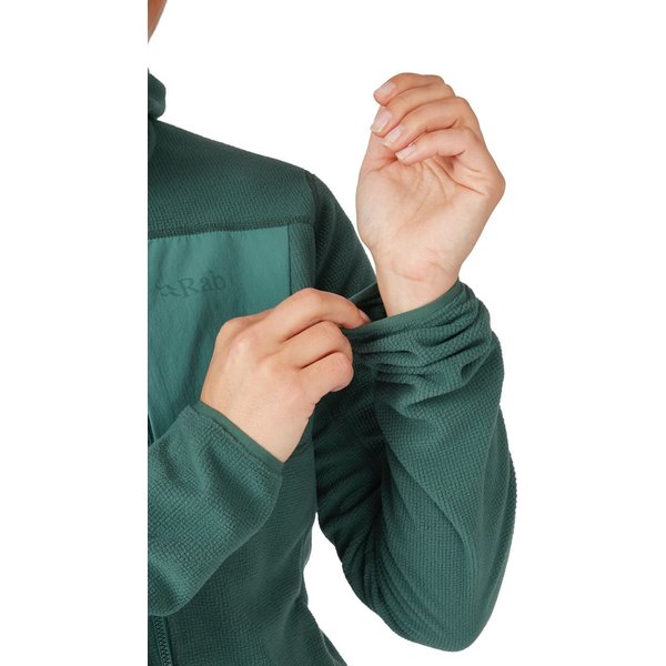 Polar damski Tecton Hoody Rab - Green Slate