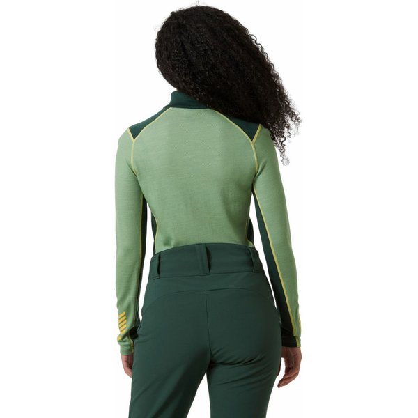 Bluza polarowa damska Lifa Merino 1/2 Zip Helly Hansen - zielony