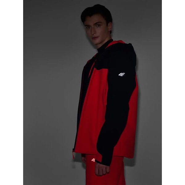 Kurtka narciarska męska TTJAM579 4F - czerwony