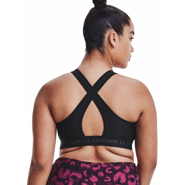 Biustonosz sportowy damski Crossback Mid Bra Under Armour - black
