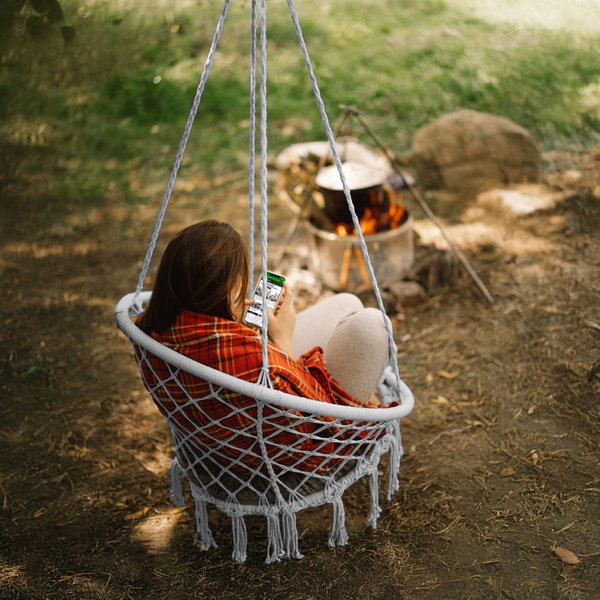 Huśtawka bocianie gniazdo boho XXL Luna Outtec - grey