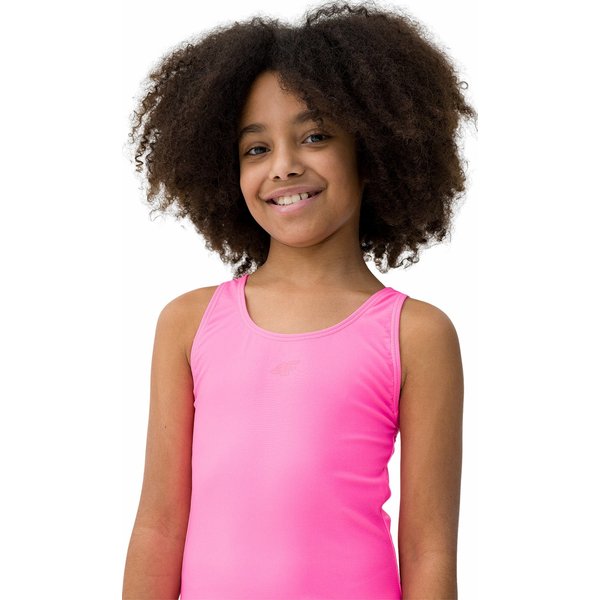 Strój kąpielowy dziewczęcy 4FJWSS24USWSF049 4F - fuksja neon