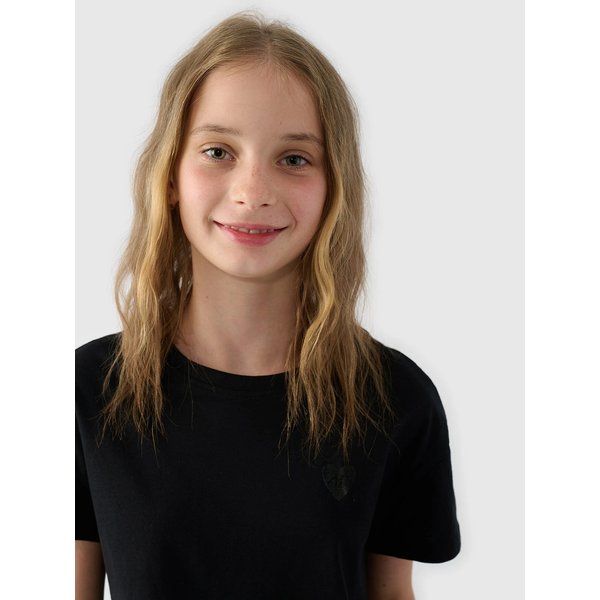 Koszulka dziewczęca TTSHF1546 4F - głęboka czerń