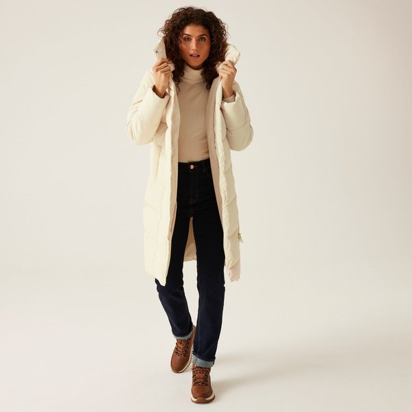 Płaszcz puchowy damski Nurie Regatta - light vanilla