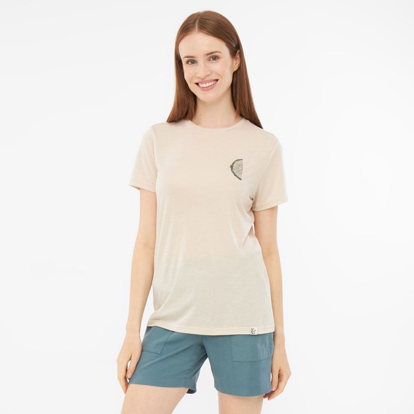 Koszulka damska Rune Bamboo Lady Viking - beżowy