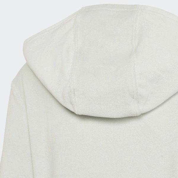 Bluza juniorska Lounge Velour Hoodie Adidas - zielona