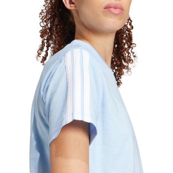 Koszulka damska Essentials 3-Stripes Adidas - blue