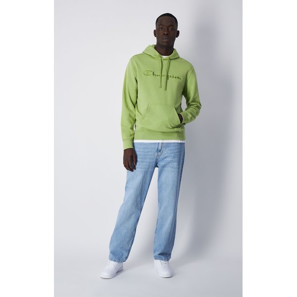 Bluza męska Tonal Script Logo French Terry Hoodie Legacy Champion - zielona