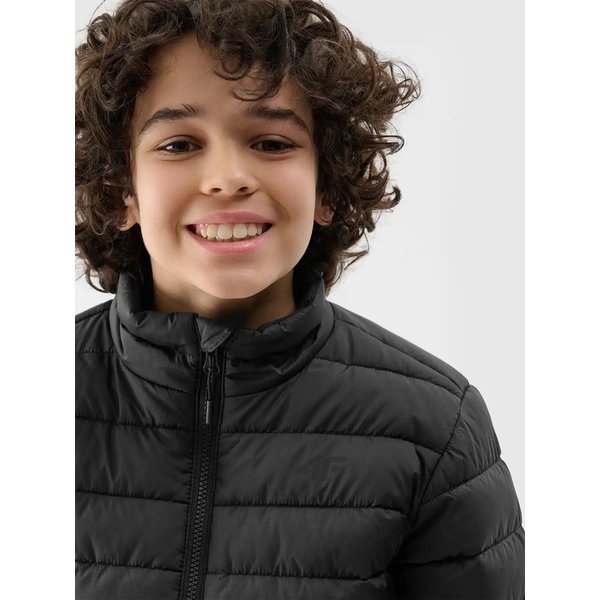 Kurtka puchowa chłopięca TDJAM520 4F - głęboka czerń