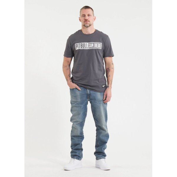 Koszulka męska Eighty Nine Dog Pitbull West Coast - szary