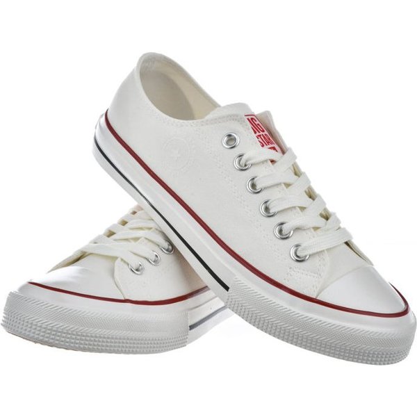 Trampki CD23HJ0517 Big Star - białe/czerwone