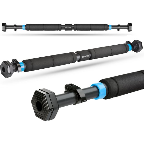 Drążek do podciągania rozporowy 65-100cm Gymtek - 65-100cm niebieski