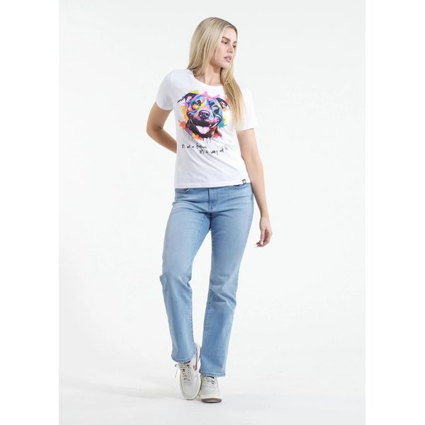 Koszulka damska Watercolor Pitbull West Coast - White