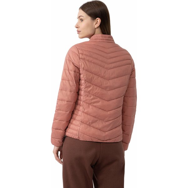 Kurtka puchowa damska 4FAW23TDJAF224 4F - łososiowy