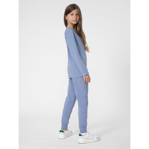 Spodnie dresowe dziewczęce 4FJSS23TTROF130 4F - denim