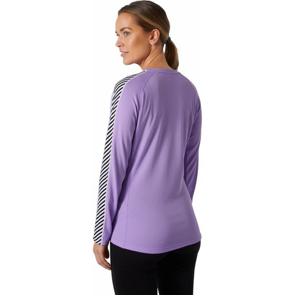 Longsleeve damski Lifa Active Stripe Crew Helly Hansen - fioletowy