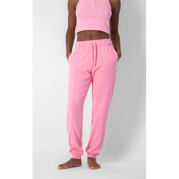 Spodnie damskie C Logo Relaxed Fit Joggers Champion - różowe