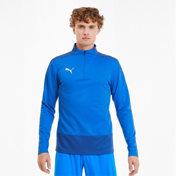 Bluza męska teamGOAL 23 Training 1/4 Zip Top Puma - niebieska
