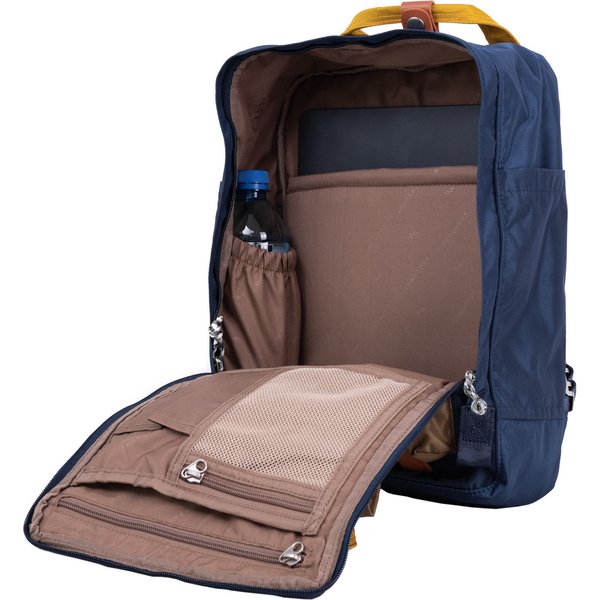 Plecak Macaroon Glossy Blocking Series 16L Doughnut - navy x khaki