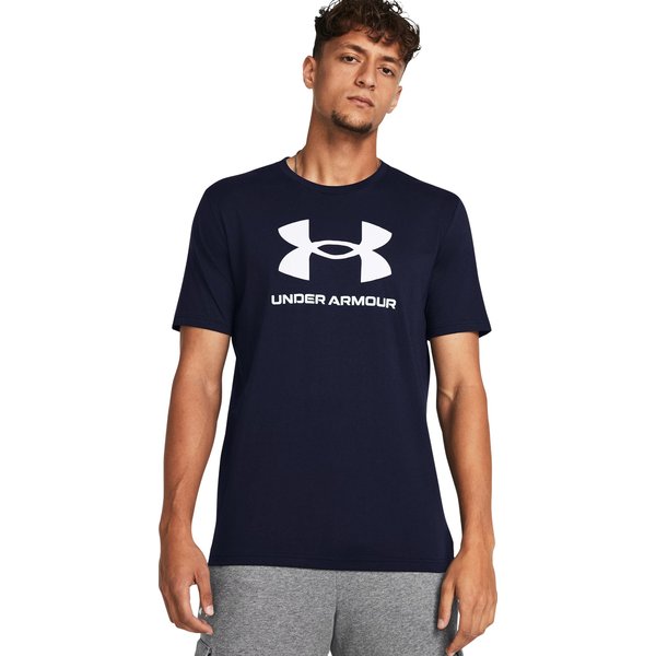 Koszulka męska Sportstyle Logo Update SS Under Armour - Academy/White