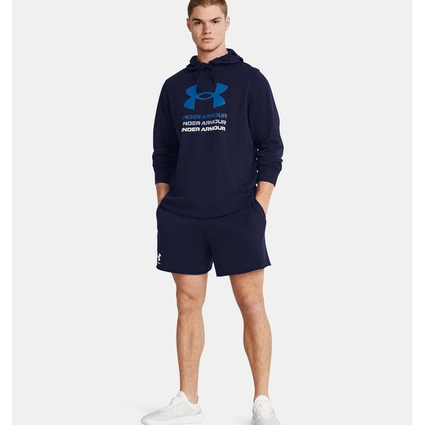 Spodenki męskie Rival Terry 6in Short Under Armour - Midnight Navy/Onyx White