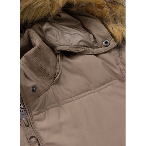 Kurtka męska Burnt Quilted Hooded Jacket Pitbull West Coast - Dark Sand