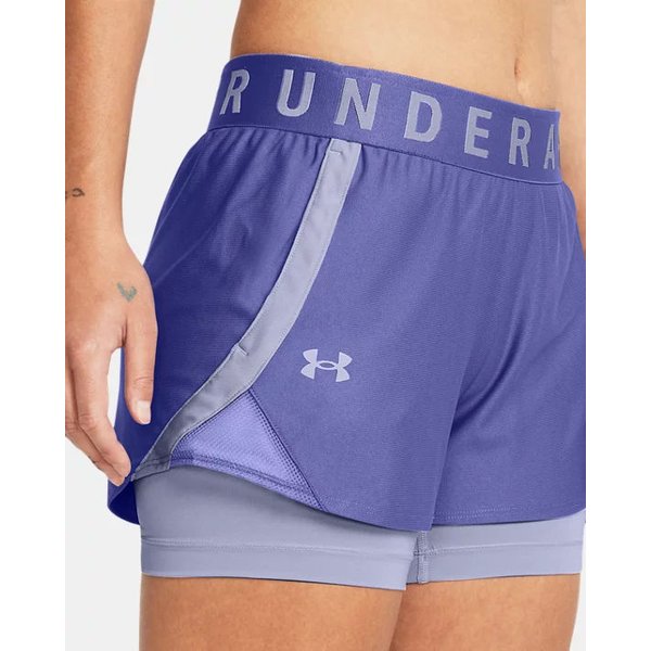 Spodenki damskie Play Up 2in1 Under Armour - niebieskie