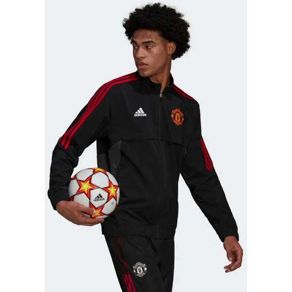 Bluza męska Manchester United Condivo 22 Presentation Jacket Adidas - czarna