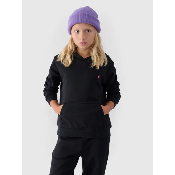 Bluza dziewczęca 4FJWMM00TSWSF1316 4F - głęboka czerń