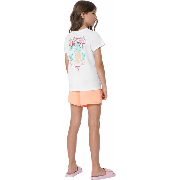 Spodenki kąpielowe dziewczęce 4FJSS23UBDSF033 4F - łososiowy