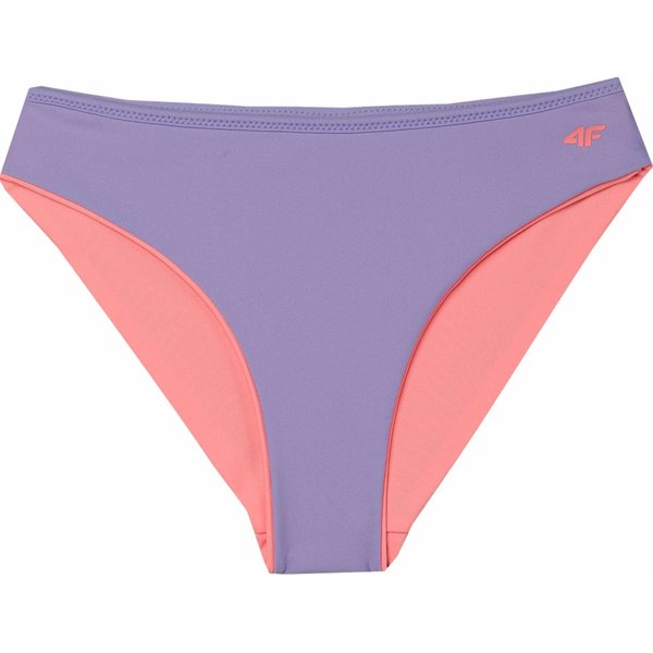 Strój kąpielowy dziewczęcy dwustronny 4FJWSS24UBKSF024 4F - Łososiowy neon