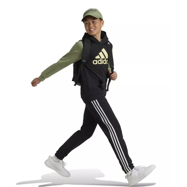 Bluza juniorska Essentials Big Logo Colorblock Adidas - czarno-zielona
