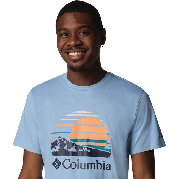 Koszulka męska Path Lake Graphic Tee Columbia - Ripple Blue, Peaceful Perspective