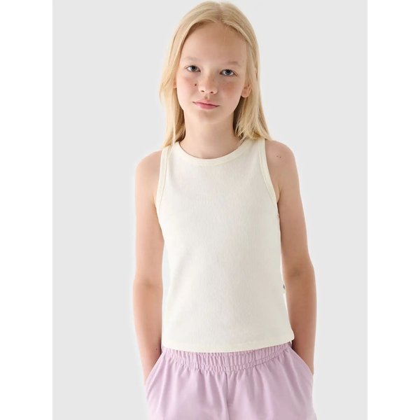Bezrękawnik dziewczęcy TSLEF111 4F - złamana biel