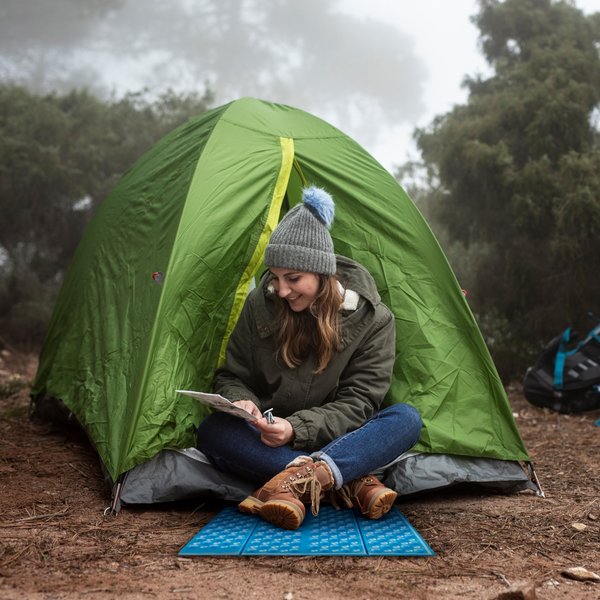 Karimata, siedzisko 38x28x1cm Outtec - niebieska