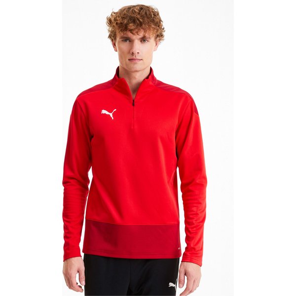 Bluza męska teamGOAL 23 Training 1/4 Zip Top Puma - czerwona