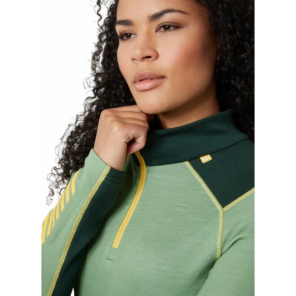 Bluza polarowa damska Lifa Merino 1/2 Zip Helly Hansen - zielony