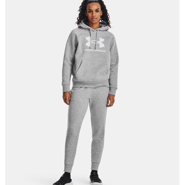 Bluza damska Rival Fleece Big Logo Under Armour - Mod Gray Light Heather/White