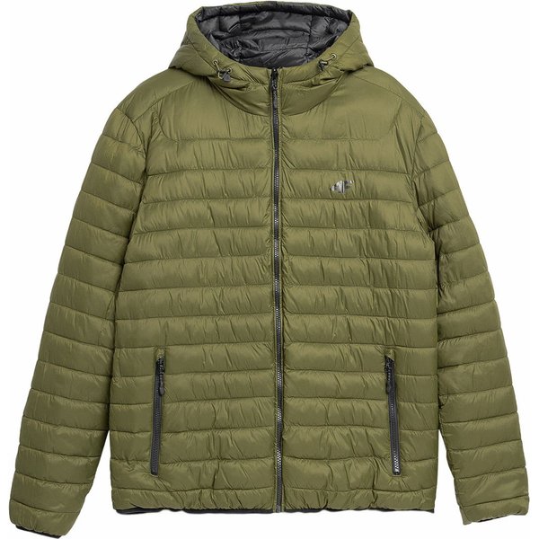 Kurtka puchowa dwustronna męska 4FAW23TDJAM242 4F - soczysta zieleń