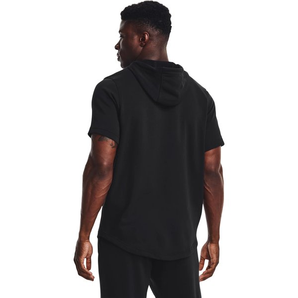 Koszulka męska Rival Terry Short Sleeve Hoodie Under Armour - czarna
