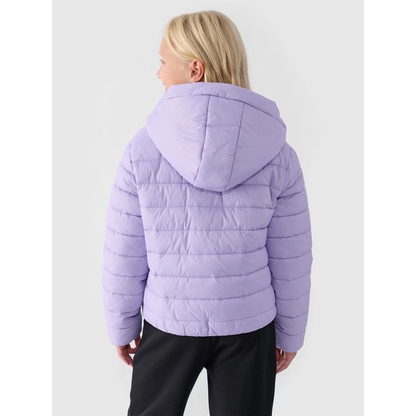 Kurtka puchowa dziewczęca TDJAF449 4F - fiolet