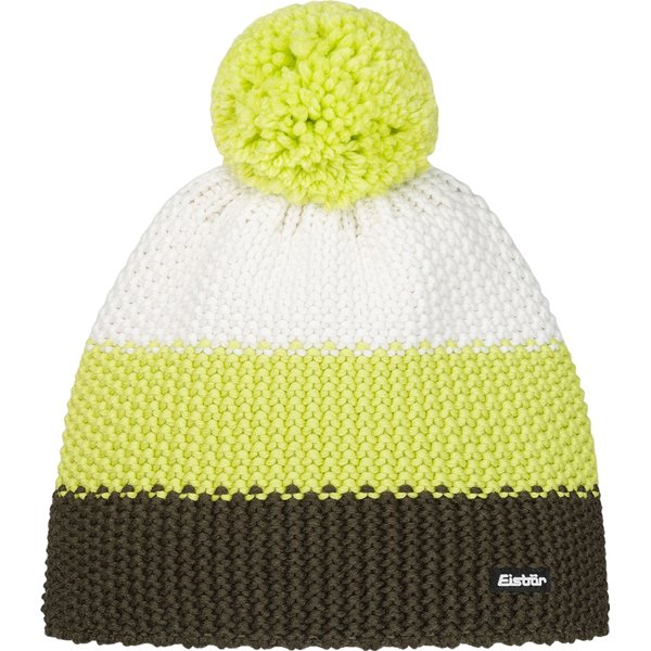 Czapka Merino Star Pompon Eisbar - lemon green