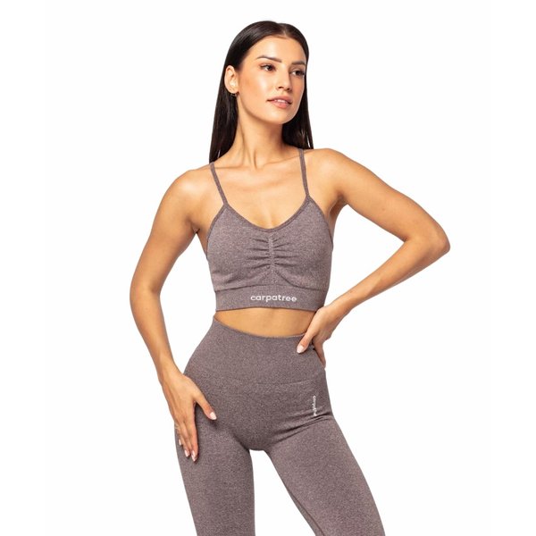 Biustonosz bezszwowy damski Allure Carpatree - Brown Melange