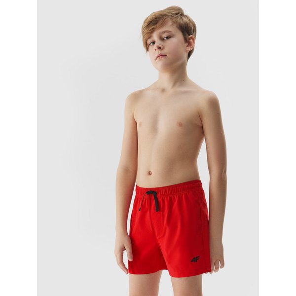 Spodenki kąpielowe chłopięce UBDSM110 4F - czerwony