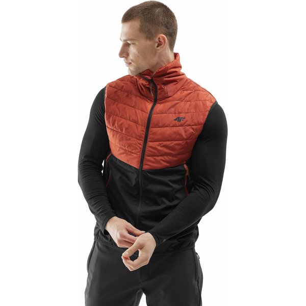 Kamizelka męska 4FAW23TVJAM041 4F - brąz